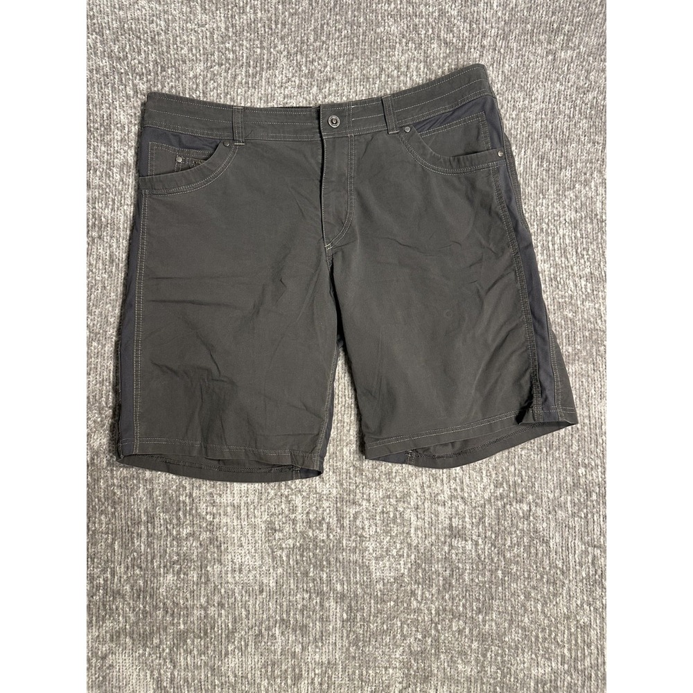 KUHL Radikl Shorts Mens 40 Gray Carbon Hybrid Stretch Outdoor Hiking Trail 5068